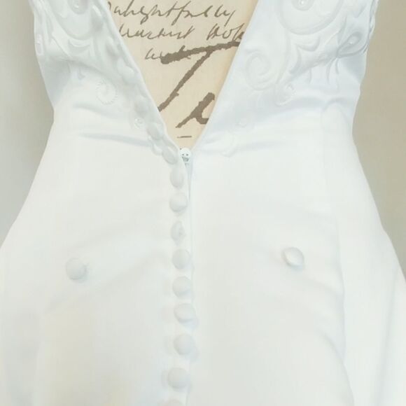 David's Bridal 2003 White Strapless Princess Wedding Dress Embriodered Dress 6 - Picture 15 of 15